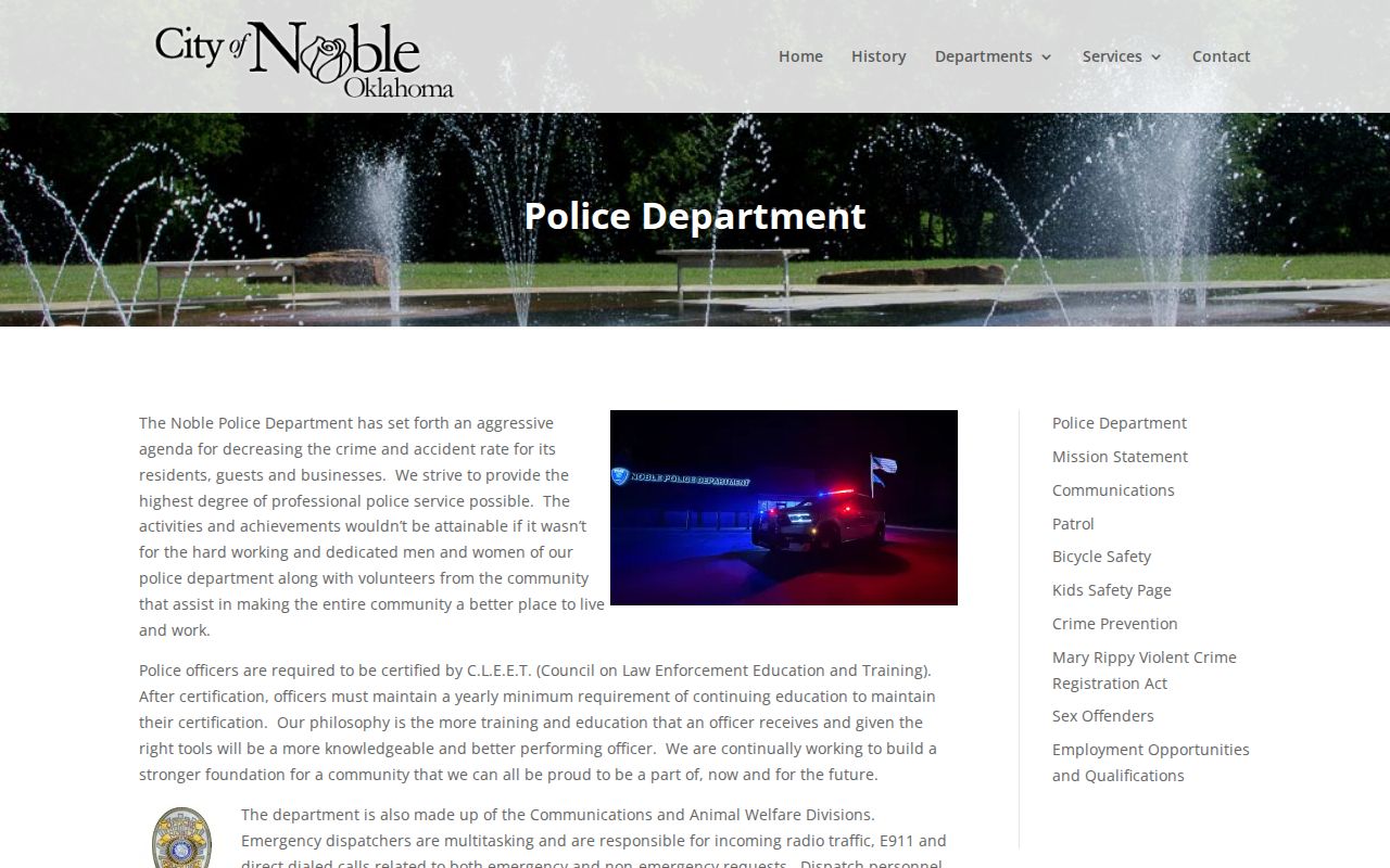 Cleveland County Noble Police booking-record request source